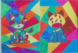 cuadro-cubista-niños-ceras