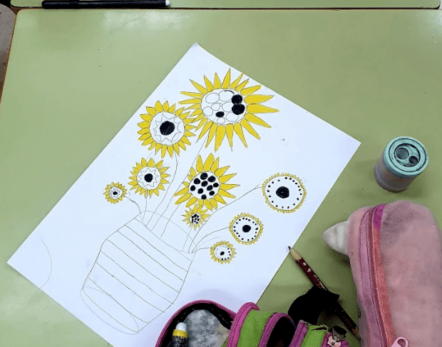 dibujar-girasoles-van-gogh