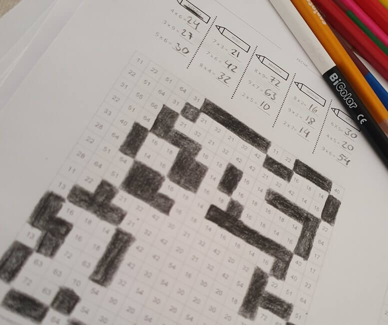 pintar con multiplicaciones pdf